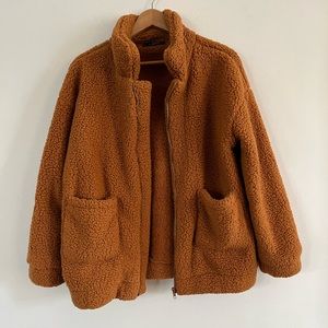 Rust Orange Teddy Coat